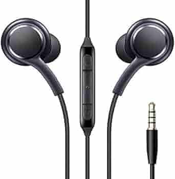 Siwi Earphone for Samsung Galaxy S8 Plus / S 8 Plus Earphones Original Like Wired Noise Cancellation In-Ear Headphones Stereo Deep Bass Head Hands-free Headset Earbud With Built in-line Mic, Call Answer/End Button, Music 3.5mm Aux Audio Jack (AK14, Black)