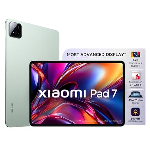 Xiaomi Pad 7 |Qualcomm Snapdragon 7+ Gen 3 |28.44cm(11.2") Display |12GB, 256GB |3.2K CrystalRes Display |HyperOS 2 |68 Billion+ Colours |Dolby Vision...