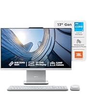 Lenovo IdeaCentre AIO Intel Core i3-1315U 27" FHD IPS (8GB RAM/512GB SSD/Win11/Microsoft 365 Basic + Office Home 2024/Wireless EOS Keyboard &amp; Mouse,Grey), F0HM0137IN All-in-One Desktop