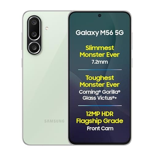 Samsung Galaxy M56 5G (Light Green, 8 GB RAM, 128 GB Storage) | Slimmest Phone in the Segment | Gorilla Glass Victus+ | 10 Bit HDR Video | Enhanced Ni...
