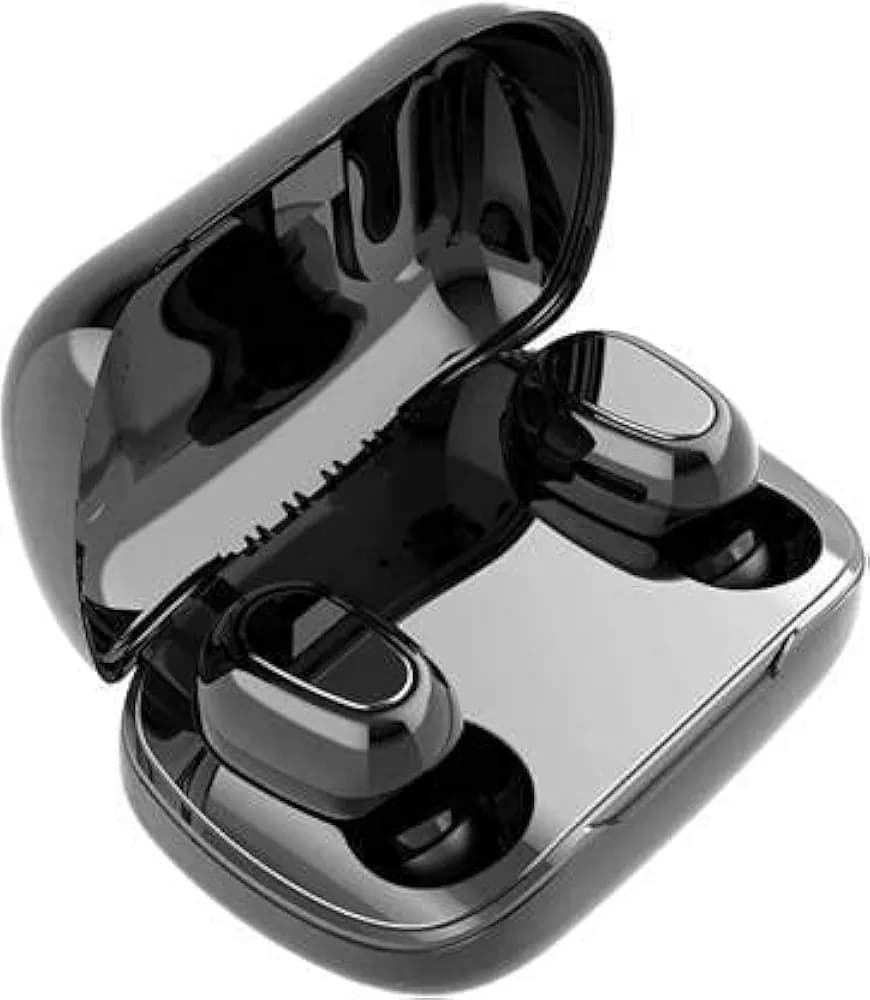 REEPUD Truly Bluetooth Wireless Earbuds with Noise Cancellation Calling for Men Women Kids Sport Gaming Gym (L21 Black)
