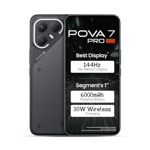 Pova 7 Pro 5G (Geek Black, 8GB+256GB) with No Cost EMI/Additional Exchange Offers