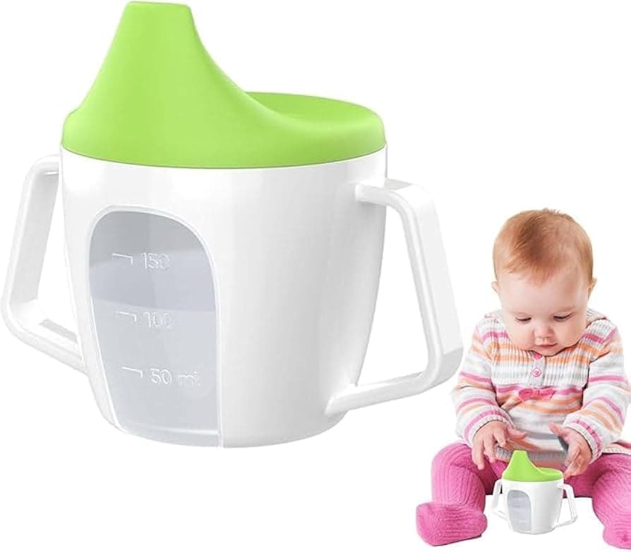 Msti Baby Feed ing and Training Sipper Cup - Spill-Proof, bpa-Free, Soft Spout Sippy Cup for Toddlers and Infants Spout Sipper for Infant (Green)