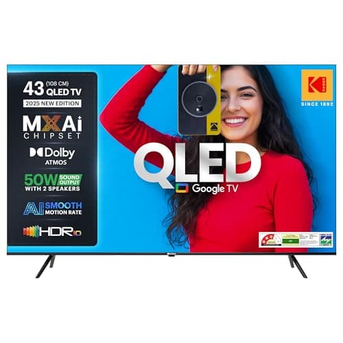 Kodak 108 cm (43 inches) Matrix Series UHD 4K QLED Google TV 43ST5005