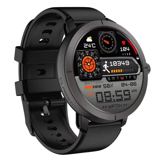 Shyenah DM76 GPS Adventure Best Design Smartwatch 1.32" AMOLED Display(900 Nits) 5ATM WaterProof 170+ Sports Ultra-light Full Metal Body Heart Rate,Bl...