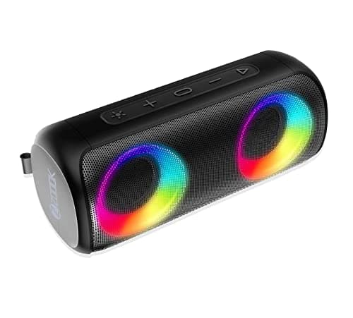 (Renewed) Zoook Color Blast Bluetooth Party Speaker 30 watts with RGB Lights/IPX Rated water proof/4000mAh Battery/57mm x 2 Driver/SOS Alarm/Siri & Google Voice Assist, Outdoor Party, handsfree- calling (Black)