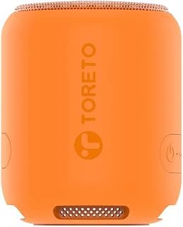Toreto Orbix 12W Portable Bluetooth Speaker, 10 Hrs Playtime & 360° Sound | Powerful Bass, Soft Rubber Matt...