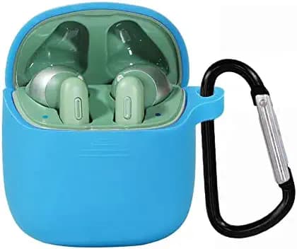 Silicone Case Compatible with JBL Tune 225 TWS/220TWS Bluetooth Earbuds case, Anti-Lost, Shockproof, Protective Case Cover (Light Blue) ( ONLY CASE Cover Included)