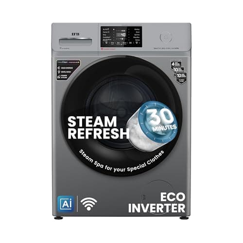 IFB 8 Kg 5 Star with 9 Swirl Wash, AI Powered, Wi-Fi, Fully Automatic Front Load Washing Machine (Senator MSN 8014, Steam Refresh Program with Eco Inv...
