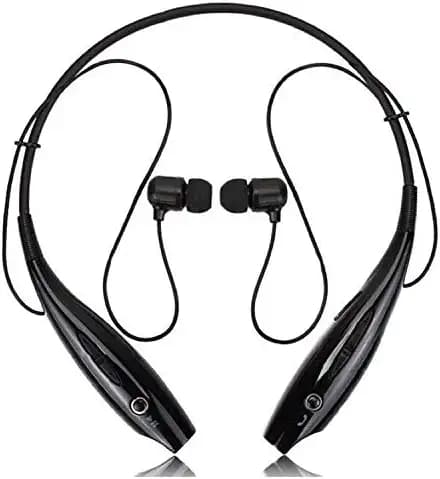 Wireless Bluetooth for Realme 5 Sports Headset with Super Extra Bass Magnetic Earbuds and Neckband Qualcomm Chipset Neckband and Up to 6H Playback - Black