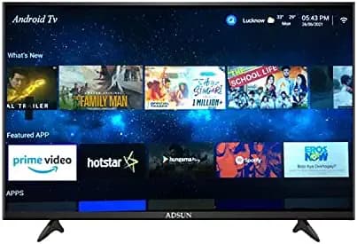 ADSUN 99 cm (40 Inches) HD Ready Smart LED TV A-4000S (Black) (2021 Model)