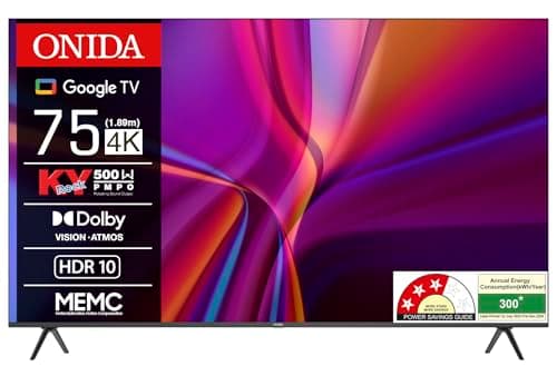 ONIDA 189 cm (75 inch) Nexg Series 4K Ultra HD LED Smart Google TV 75UIG-R (Black)