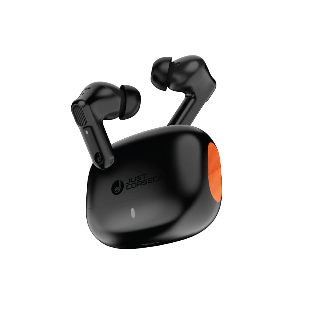JUST CORSECA Sonnet Wireless Earbuds with Quad Mic | ENC Noise Cancelling TWS Earphones | 42H Playtime | 13mm Dynamic Driver | IPX4 Waterproof | Bluet...