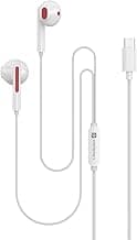 Portronics Conch 120 in Ear Type C Wired Earphone with Mic, 1.2M Tangle Resistant Cable(Red)