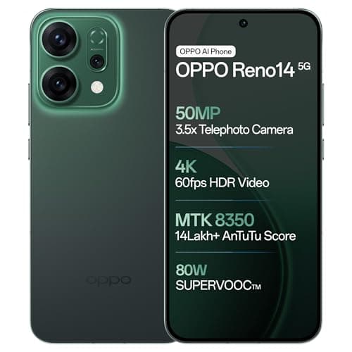 OPPO Reno14 5G (Forest Green, 12GB RAM, 512GB Storage)