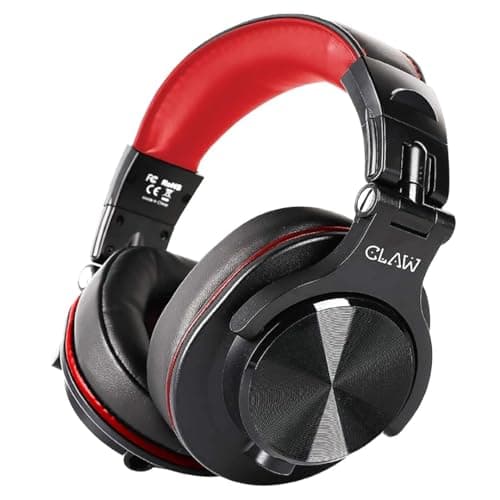 CLAW SM50 Pro Professional Studio Monitoring DJ Wired Over Ear Headphones with 2 Detachable Cables (2.8m Coiled Cable & 1.2m Straight Cable with Mic a...