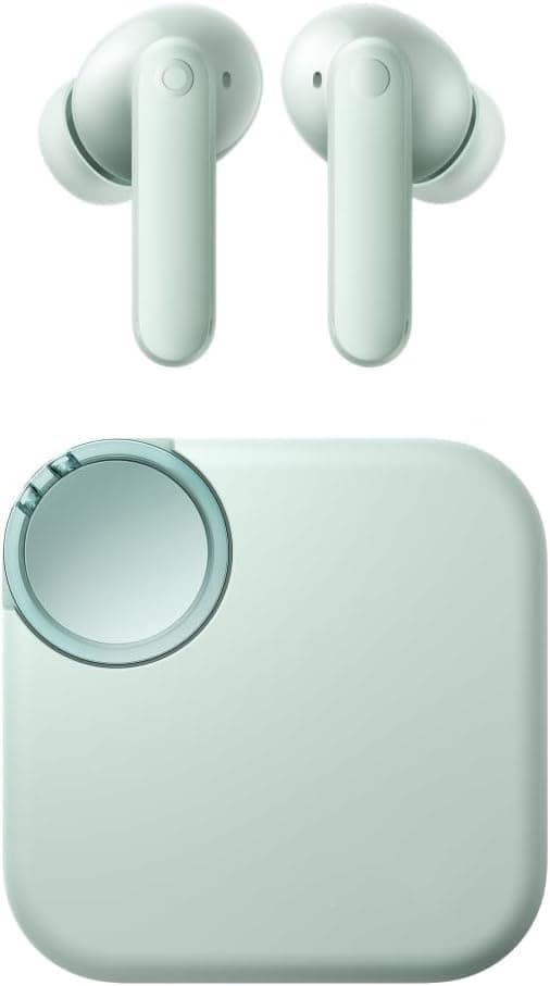 Essri Buds 2 x 48dB Hybrid ANC Wireless Earbuds, 55 Hours Runtime, 11mm PMI Driver, 6 HD Microphones and Space Audio, IP55 Water Resistant - Light Gre...