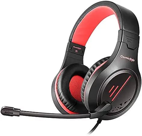 (Renewed) Cosmic Byte Blazar Headphone with Flexible Mic for PC, Mobiles, PS4, Xbox One, Tablets (Red)