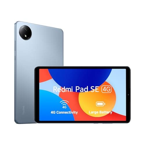 Redmi Pad SE Wi-Fi+4G Android Tablet, 4GB+128GB | Large 6650mAh(typ) Battery | FHD+ Display (8.7-inch/22.09cm)| (Ocean Blue, 4GB+128GB)