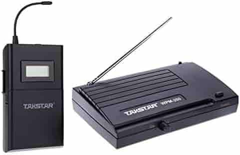 WPM-200 UHF Wireless Monitor System 50m Transmission Distance in-Ear Stereo Headphones Headset Receiver LCD 6 Selectable Channels