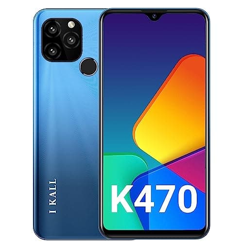 IKALL K470 Smartphone (6.26" HD+ Display, 4GB, 64GB) (Dark Blue)