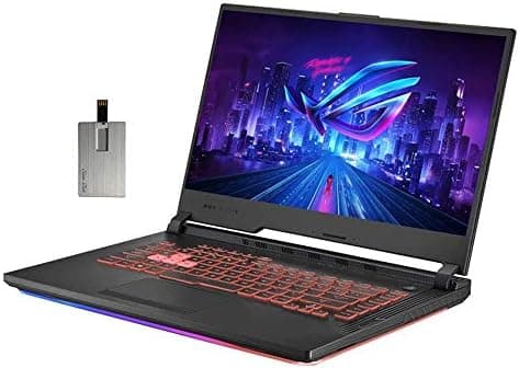 2020 ASUS ROG Strix G 15.6" FHD LED Gaming Laptop Computer, Intel Core i7-9750H, 32GB RAM, 2TB HDD+1TB SSD, Backlit Keyboard, GeForce GTX 1650 Graphics, HDMI, Win 10, Black, 32GB Snow Bell USB Card