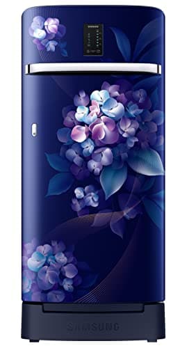 Samsung 189L 4 Star Inverter Direct-Cool Single Door Digi-Touch Refrigerator (RR21C2F24HS/HL,Hydrangea Blue) Base Stand Drawer 2023 Model