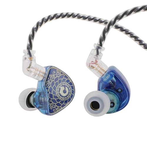 Linsoul TANGZU Waner S.G HiFi 10mm Dynamic Driver PET Diaphragm in-Ear Earphone with Ergonomic Shape, Detachable 2Pin OFC Braided Cable for Audiophile...