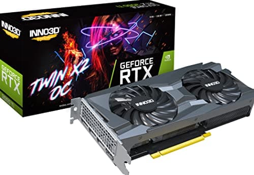 Inno3D GEFORCE RTX 3060 TI Twin X2 OC LHR 8GB GDDR6 256-bit I PCI-E 4.0 X16 I Gaming Graphic Card - N306T2-08D6X-119032DH