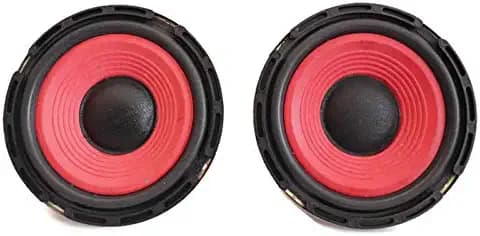 Electronic Spices 5'' inch woofer Audio Speaker 4ohm 50w HI-FI Speaker Sound bass red Colour Pack of 2
