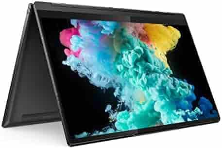Lenovo Yoga 9 11th Gen Intel Core i7 14" 4K Ultra HD IPS Touchscreen 2-in-1 Convertible Laptop(16GB/1TB SSD/Windows 11/MS Office 2021/Fingerprint Reader/Shadow Black/Leather Surface/1.44Kg),82BG00BSIN