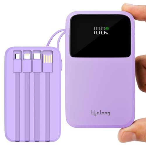 Lifelong ZenCharge 10000 mAh 22.5 W Compact Pocket Size Power Bank with 6 Input/Output Port (Purple, Lithium Polymer, Fast Charging, Quick Charge 3.0 ...