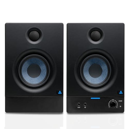 Audio Array AM-S2 | 3.5" Studio Monitor Speaker Pair | 50W RMS with Bluetooth 5.0 | Fiberglass Woofer & 1 Silk Dome Tweeter, Class-D | TI 3116D2 Amp |...