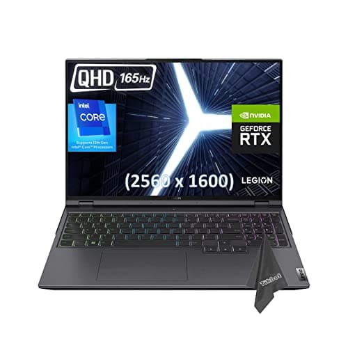2022 Lenovo Legion 5 Pro 16" Gaming Laptop WQXGA (2560x1600) 165Hz, 12th Gen Intel Core i7-12700H -NVIDIA GeForce RTX 3050Ti, Win 11 Home, with Cloth (32GB RAM | 1TB PCIe SSD)