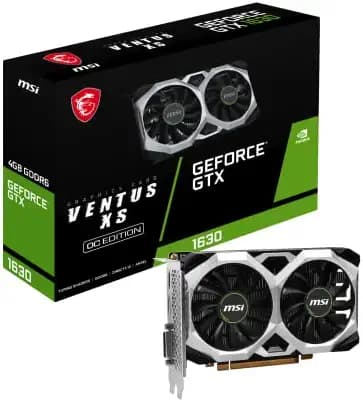 MSI NVIDIA GeForce GTX 1630 Ventus XS 4G OC 4GB GDDR6 64-bit Gaming Graphic Card
