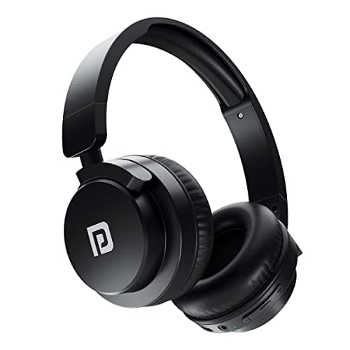 Portronics Muffs M2 Bluetooth Headphones Overear, 40 Hrs Playtime, 40mm Drivers, AUX 3.5mm, Powerful Bass, Laptop & PC Support, Type C Charging Port, Foldable Design(Black)