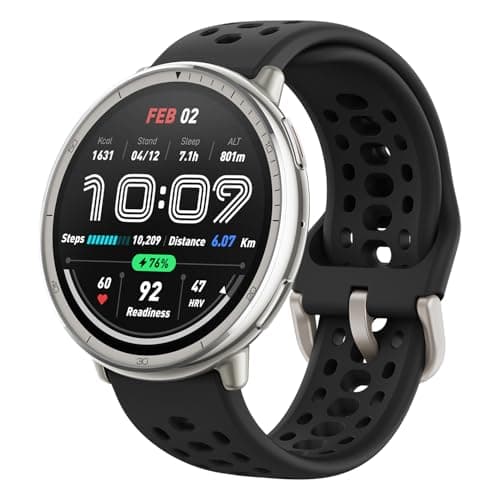 Amazfit Active 2 44mm AMOLED Smart Watch, Built in GPS, 10day Battery, 5ATM Water Resistant, for iOS & Android, Accurate Readings, 2000 Nits Bright, 1...