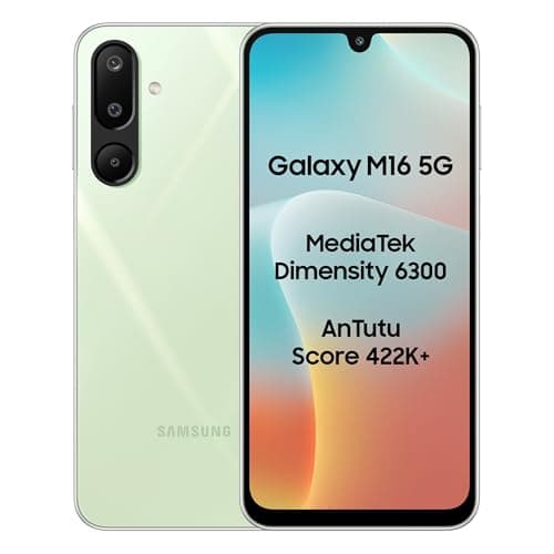 Samsung Galaxy M16 5G (Mint Green, 6GB RAM, 128 GB Storage) | MediaTek Dimensity 6300 | AnTuTu Score 422K+ | Super Amoled Display | 25W Fast Charging ...