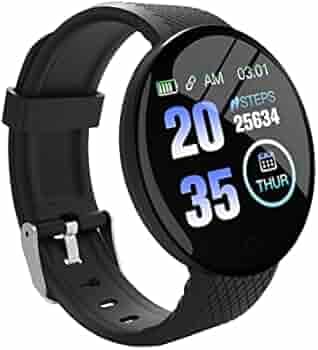 Smart Watch - D18 Smart Watches for Men Women, Bluetooth Smartwatch Touch Screen Bluetooth Smart Watches for Android iOS Phones Wrist Phone Watch - Black