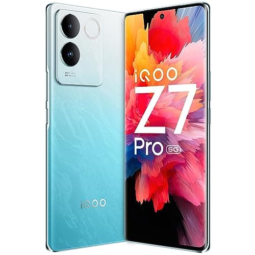 iQOO Z7 Pro 5G (Blue Lagoon, 8GB RAM, 256GB Storage) | 3D Curved AMOLED Display | 4nm MediaTek Dimesity 7200 5G Processor | 64MP Aura Light OIS Camera...