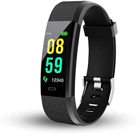 Smart Fitness Watch ID115 For OnePlus 8T+ 5G Touchscreen Smart Watch Bluetooth 1.3" Smart watch LED with Daily Activity Tracker, Heart Rate Sensor, Sleep Monitor and Basic Functionality for All Boys & Girls Wristband - (A1, Black)