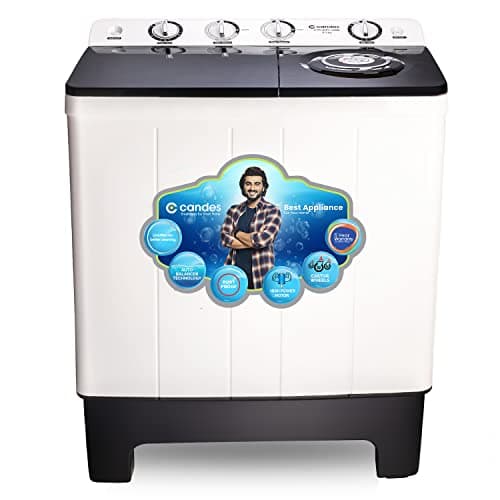 Candes 8.5 Kg Semi Automatic Top Load Washing Machine (Black White) (CTPL85PL1SWM) Model 2022 #Just Launched