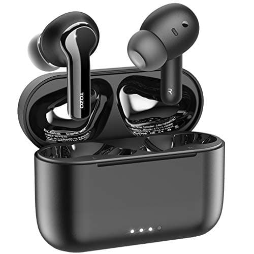 TOZO NC2 Hybrid Active Noise Cancelling Wireless Earbuds, in-Ear Detection Headphones, IPX6 Waterproof Bluetooth 5.2 Stereo Earphones, Immersive Sound...