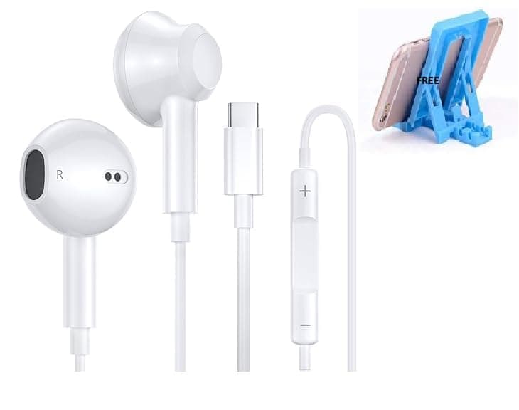 Type-C Wired Earphones | HiFi Sound with Dynamic Bass | Passive Noise Isolation | Built-in Mic & Call Control | Universal Type-C Compatibility
