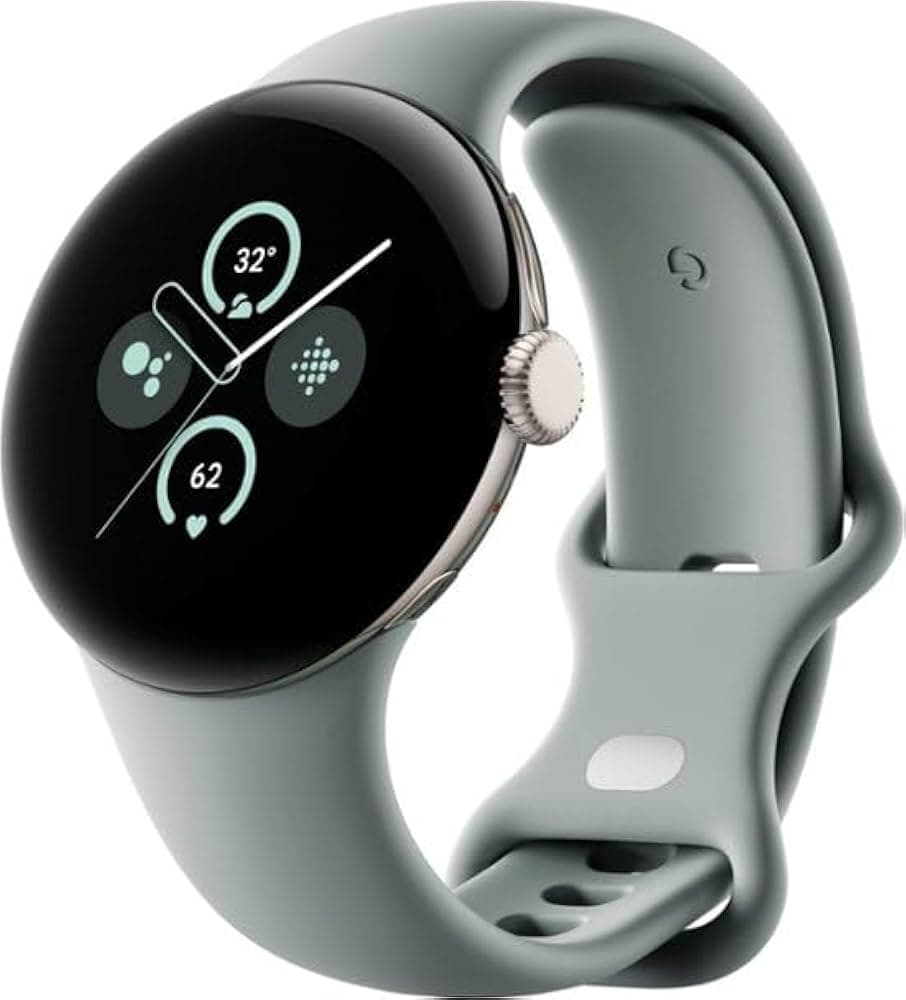 Pixel Watch 2 - Android Smartwatch with Activity Tracking - Heart Rate Tracking Watch -Champagne Gold Stainless Steel case with Hazel Active Band
