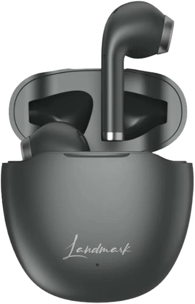 LANDMARK LM BH119 in-Ear True Wireless Earbuds (TWS) with Big Bass Sound, Bluetooth 5.0, 24Hrs Nonstop Music, Touch Controls & Voice Assistance with Built-in Mic (Black)