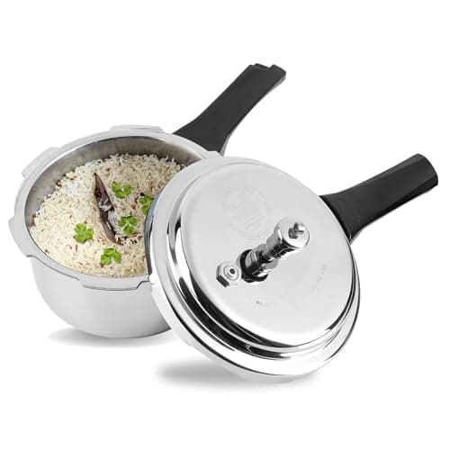 Vinod Platinum Triply Stainless Steel Pressure Cooker- 5 Ltr (Induction Friendly)