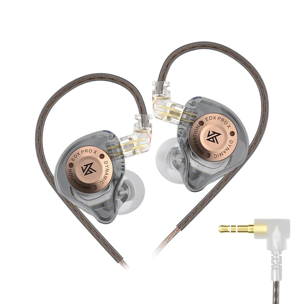KZ EDX PRO X Wired IEM Without Mic, 10mm Super-Linear Dynamic Driver in-Ear Monitor, Detachable Cable Design Earphone, Professional-Grade Oxygen-Free ...