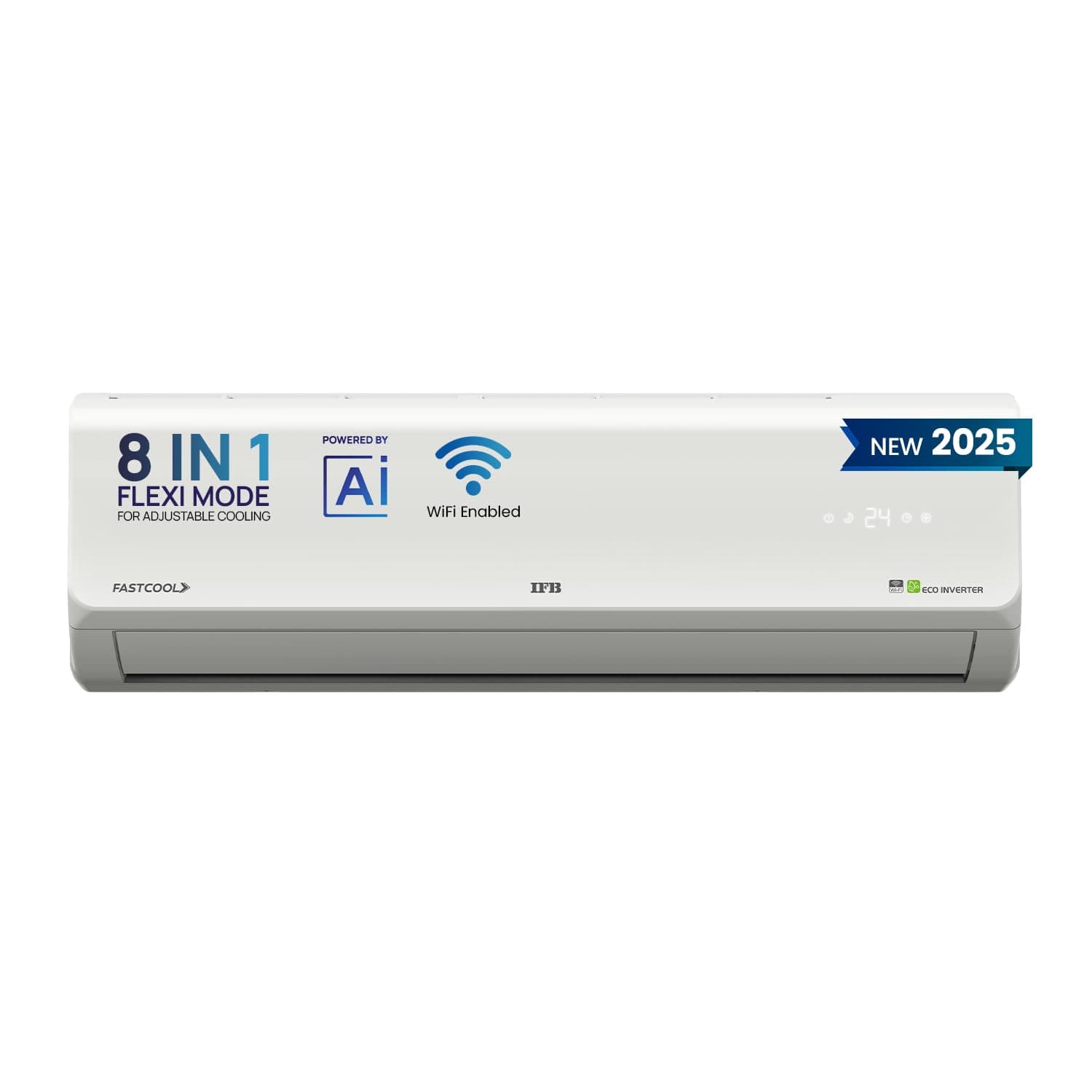 IFB 2025 Model Silver Plus Smart Series 1 Ton 3 Star In-built Wifi Split AC with HD Compressor, AI, Dual Gold Fin & 8-in-1 Flexi Mode - White (CI133SL11SGM1, Copper Condenser)