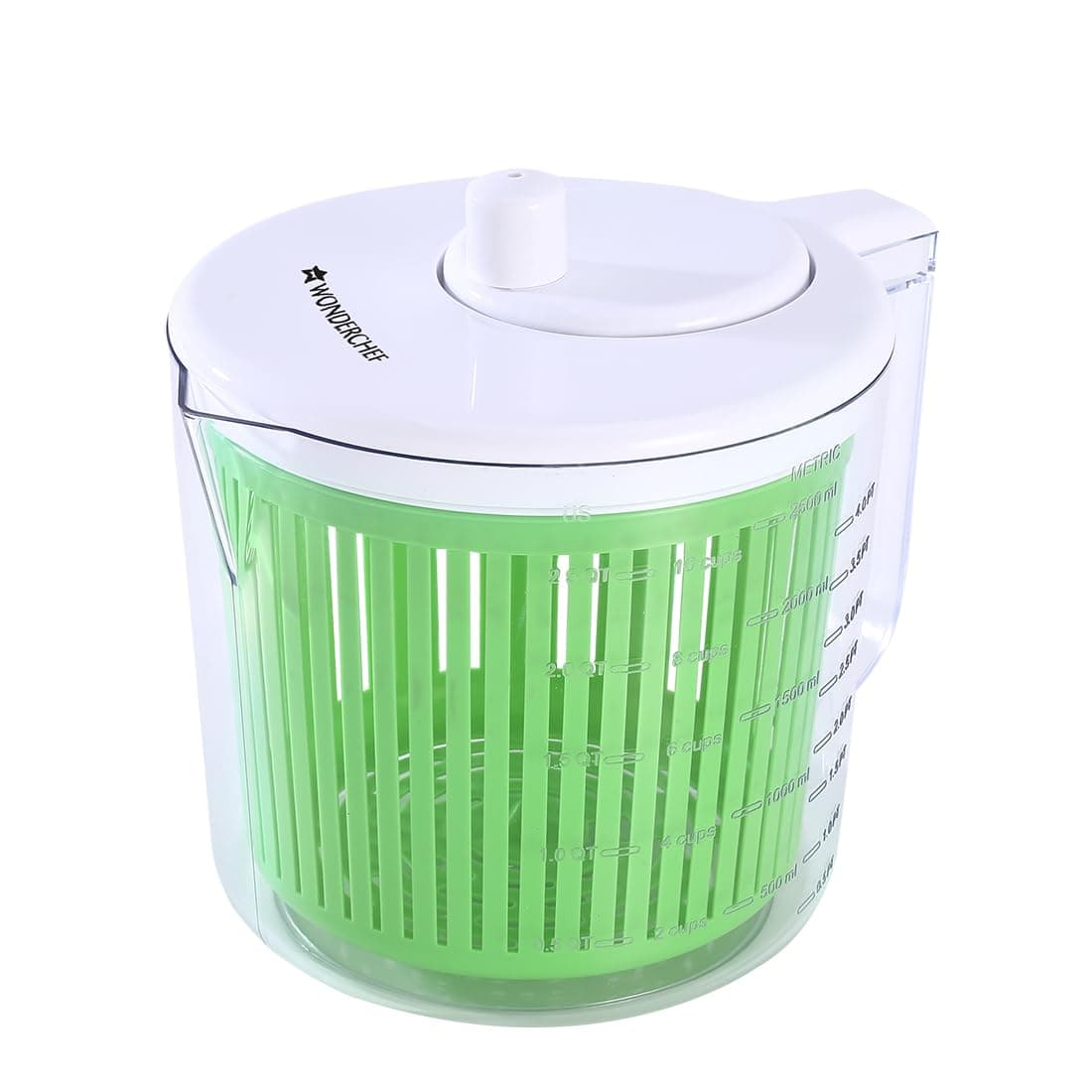 Wonderchef Vegetable Cleaner and Salad Spinner, Removes Excess Water and Pesticides, Cleans Vegetables Thoroughly, Use for Mixing Salad with Dressing,...